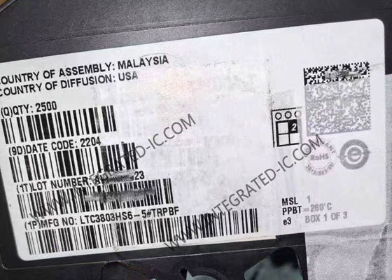 LTC3803HS6-5 융합 회로 칩 플라이백 컨트롤러 200kHz 주파수 4V ~ 8.1V 공급 전압 및 -40 °C ~ 150 °C 운영 온도