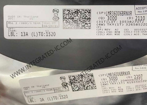 LMR36006BRNXR 집적 회로 칩 동기식 강압 컨버터, 0.6A 출력 전류, 1MHz 스위칭 주파수 및 4.2V ~ 60V 입력 전압