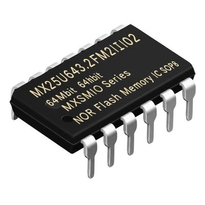 MX25U6432FM2I02 64Mbit NOR 플래시 메모리 IC, 133 MHz SPI 인터페이스, SOP8 패키지