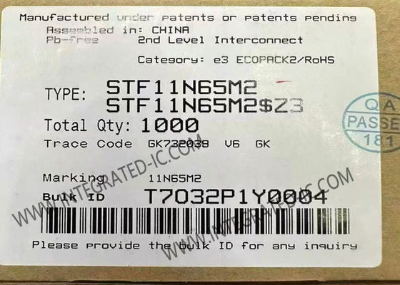 STF11N65M2 650V 7A 0.68Ω N 채널 파워 MOSFET 트랜지스터 (MDmesh M2 기술 포함)