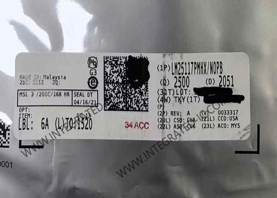 LM25117PMHX 집적 회로 칩 동기식 벅 컨트롤러, 넓은 입력 범위, 강력한 3.3A 피크 게이트 드라이브 및 정밀 1.5% 전압 레퍼런스