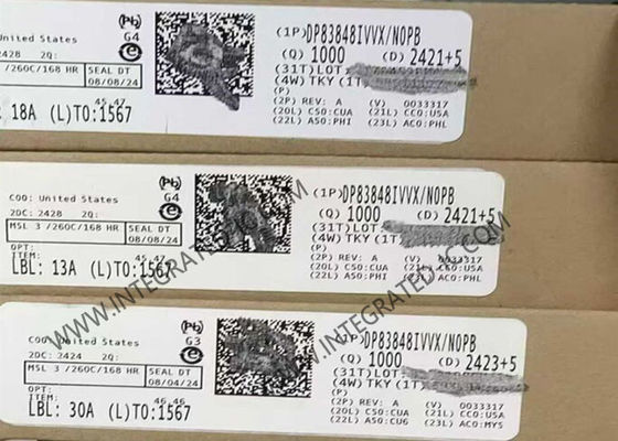 DP83848IVVX/NOPB 이더넷 IC 싱글 포트 이더넷 물리 계층 트랜시버 LQFP48