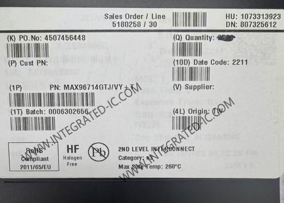 MAX96714GTJ 집적 회로 칩 단일 GMSL1 ~ CSI-2 디시리얼라이저, 고속 데이터 전송