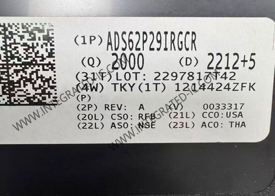 ADS62P29IRGCR 집적 회로 칩 12비트 해상도 250 MSPS ADC, 소형 64 QFN 패키지