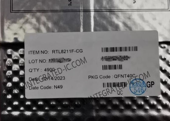 RTL8211F-CG 이더넷 IC, QFN40 패키지 및 IEEE 802.3 규격의 10/100/1000M 이더넷 트랜시버 통합