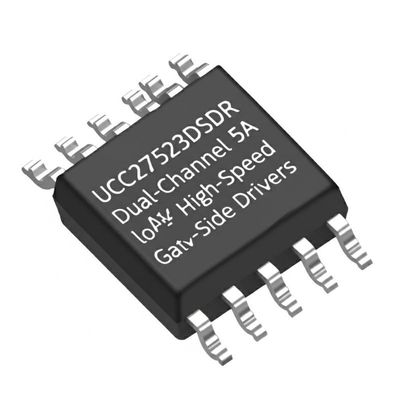 UCC27523DSDR Integrated Circuit Chip Dual-Channel 5A High-Speed Low-Side Gate Drivers with 4.5V to 18V Supply and 7ns Rise Time