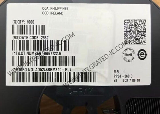 AD5248BRMZ10 256-상위 10 kOhms I2C 호환 디지털 잠재계 IC MSOP10 패키지