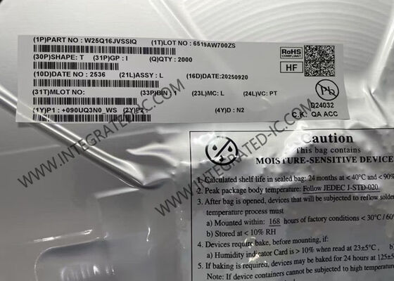 W25Q16JVSSIQ 메모리 IC 칩 3V 16Mbit 직렬 플래시 메모리 듀얼/쿼드 SPI