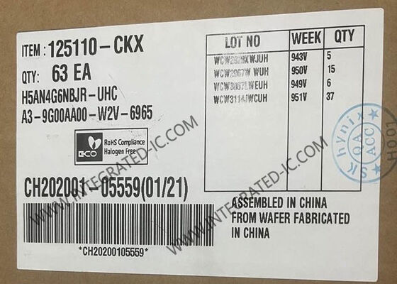 H5AN4G6NBJR-UHC 메모리 IC 칩 4Gb CMOS DDR4 SDRAM ETT 메모리 FBGA-96 패키지