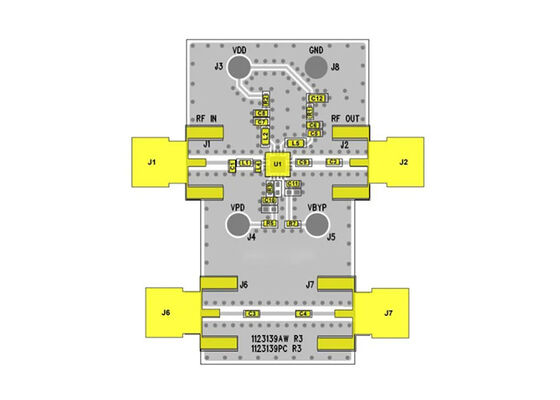 QPL9065PCB401 임베디드 솔루션 초저잡음 2단 바이패스 LNA 평가 보드