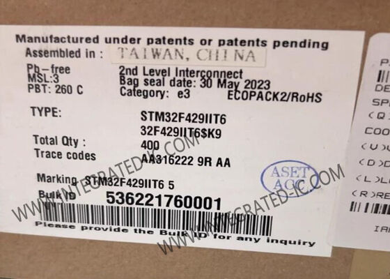 집적 회로 칩 STM32F429IIT6 마이크로컨트롤러 IC 180MHz 하나의 핵 LQFP176