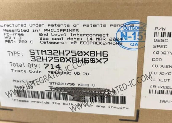 265-TFBGA STM32H750XBH6 단일코어 32-비트 팔 Cortex-M7 마이크로컨트롤러 IC