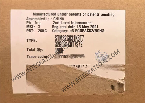STM32G031K8T7 마이크로 컨트롤러 MCU 64MHz 고성능 MCU 32비트 마이크로 컨트롤러 IC LQFP-32