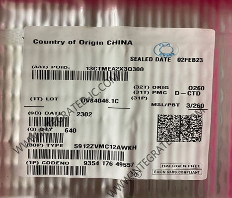 S912ZVMC12AWKH 16비트 마이크로컨트롤러 MCU 50MHz 속도, 128KB 플래시 메모리, 모터 제어용 31개의 I/O 핀