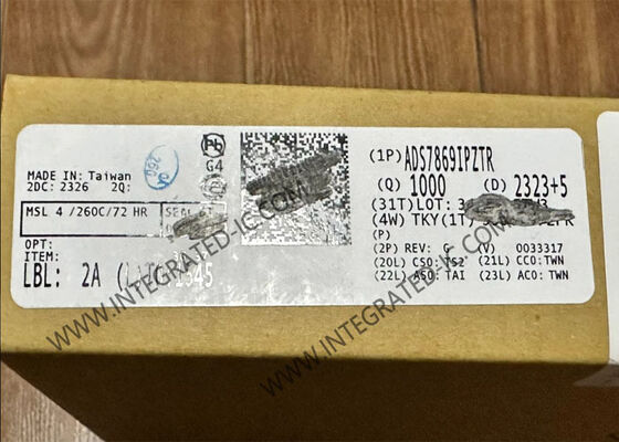 ADS7869IPZTR 집적 회로 칩 12 채널 아날로그 모터 제어 프론트 엔드, 12비트 해상도 및 유연한 디지털 인터페이스 TQFP100