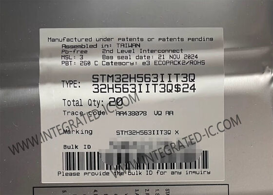 STM32H563IIT3Q 마이크로컨트롤러 MCU 범용 Arm Cortex-M33 MCU (중앙 알람 시스템용)