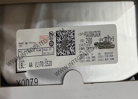 PGA308AIDGSR 센서 IC 단일 전원 자동 제로 디지털 보정 기능이 있는 프로그래밍 가능 게인 증폭기