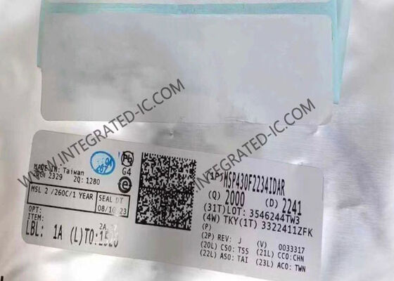 MSP430F2234IDAR 16비트 마이크로컨트롤러 MCU, 16MHz 속도 및 8KB 플래시 메모리