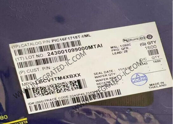 PIC16F1718T-I/ML 마이크로컨트롤러 MCU 32MHz 8비트, 28kB 플래시 메모리 및 초저전력(XLP)