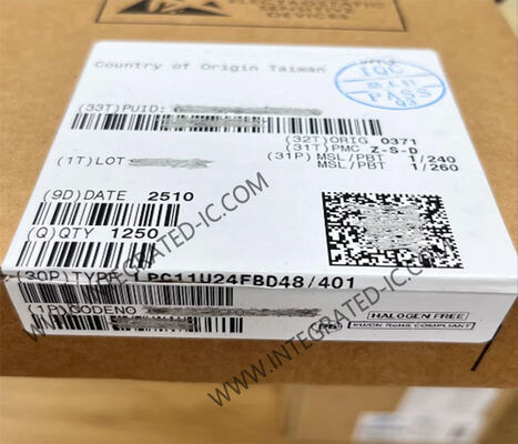 LPC11U24FBD48 32비트 ARM Cortex-M0 마이크로컨트롤러 MCU, 50MHz 속도 및 USB 연결 지원