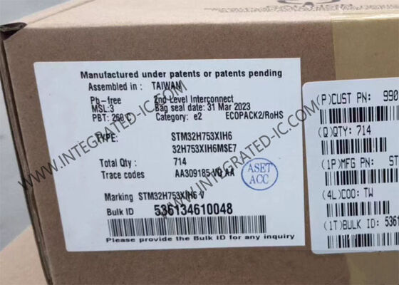 마이크로컨트롤러 MCU STM32H753XIH6 무기 마이크로컨트롤러 IC 265-TFBGA 패키지