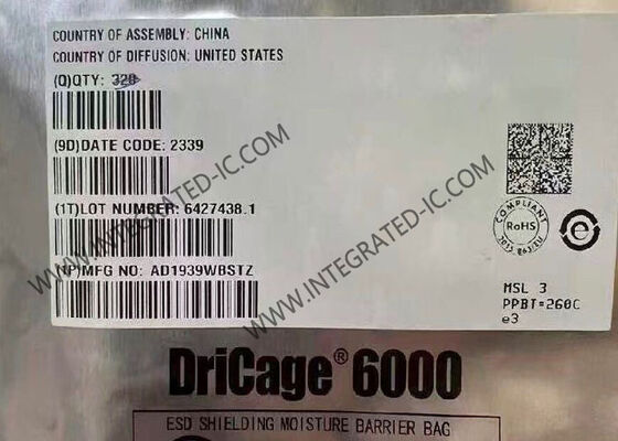 AD1939WBSTZ 고성능 24비트 해상도 192kHz 변환 속도 자동차 등급 오디오 코덱 통합 회로 칩