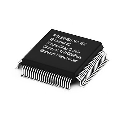 RTL8208D-VB-GR 이더넷 IC 8 채널 8 포트 10/100 Mbps RS8MII 인터페이스와 이더넷 트랜시버
