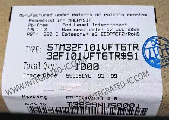 STM32F101VFT6TR 마이크로컨트롤러 MCU, 36MHz ARM Cortex-M3 코어 및 768KB 플래시 메모리