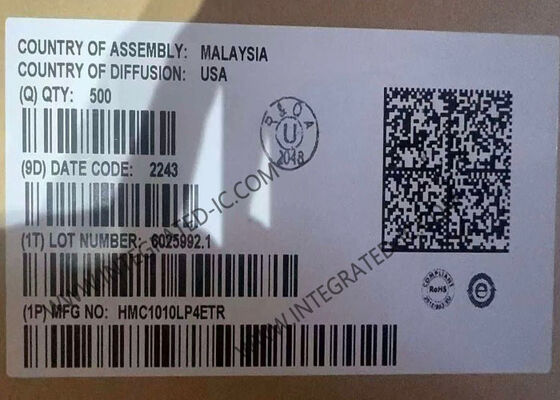 HMC1010LP4ETR 집적 회로 칩, 60dB 동적 범위 및 50mA 공급 전류를 갖는 3.9GHz RMS 전력 감지기