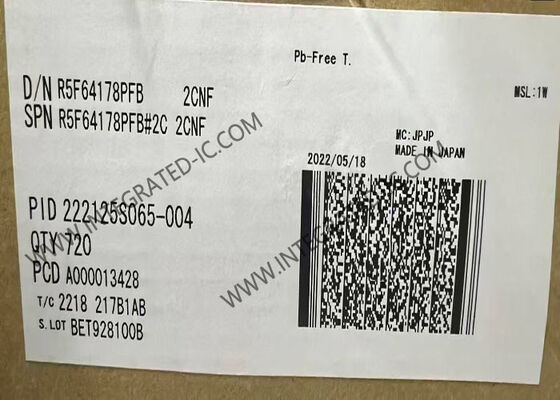 R5F64178PFB 마이크로 컨트롤러 MCU 하이엔드 R32C/100 32비트 50MHz 마이크로 컨트롤러 IC