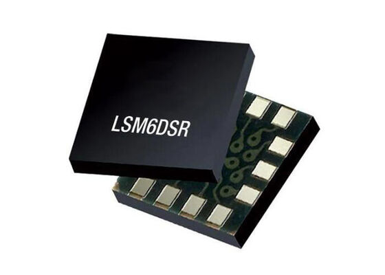 LSM6DSR 센서 IC 6축 관성 모듈 4000 dps 지로스코프 온도 높은 안정성 및 스마트 FIFO 최대 9kbyt