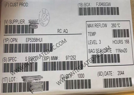 EP5358HUI 통합 회로 칩 PowerSoC 600mA 출력 전류 5 MHz 스위칭 주파수 및 통합 인듀서