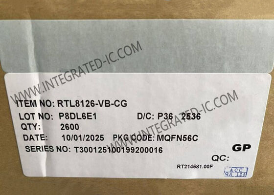 RTL8126-VB-CG 이더넷 IC 고속 5GbE 이더넷 컨트롤러 (QFN-56 패키지)