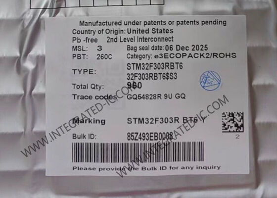 STM32F303RBT6 마이크로컨트롤러 MCU 72MHz 128KB 플래시 임베디드 MCU LQFP-64