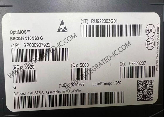BSC046N10NS3G 통합 회로 칩 100V OptiMOSTM 3 시리즈 N 채널 전력 MOSFET 트랜지스터