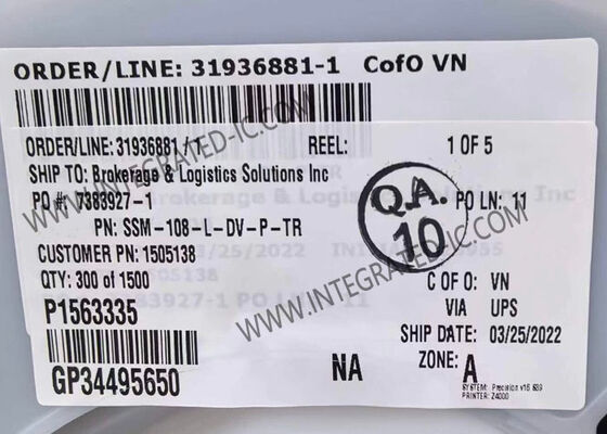 SSM-108-L-DV-P-TR 커넥터 0.100" 피치 PCB 소켓 스트립 16POS 보드 투 보드 커넥터