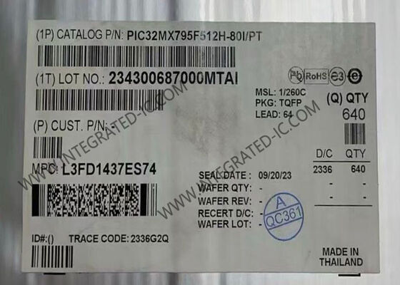PIC32MX795F512H-80I/PT 마이크로컨트롤러 MCU 32비트 80MHz PIC32MX 마이크로컨트롤러