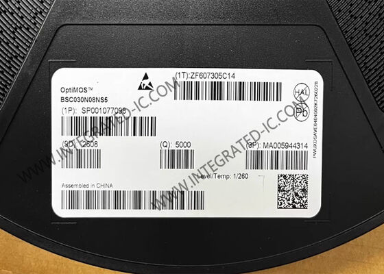 BSC030N08NS5 80V OptiMOSTM 5 파워 MOSFET 트랜지스터, 100A 연속 배수 전류와 3mOhm Rds ON