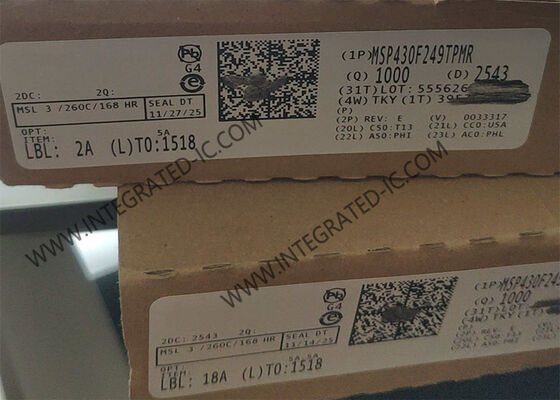 MSP430F249TPMR 16비트 마이크로컨트롤러 MCU 16MHz 속도, 초저전력 및 60KB 플래시 메모리