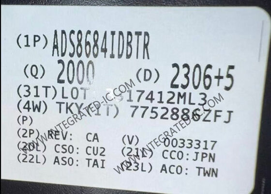 ADS8684IDBTR 16-비트 500kSPS SAR 아날로그-디지털 변환기 통합 회로 칩 TSSOP-38