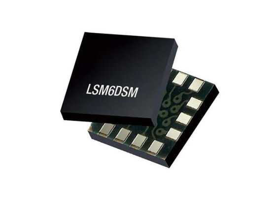 LSM6DSM 센서 IC 6축 IMU, 16비트 해상도, 650uA 전류, -40°C ~ 85°C 작동 범위