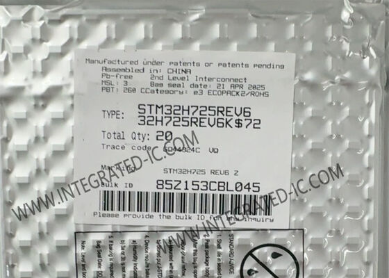 집적 회로 칩 STM32H725REV6 STM32H725 32 비트 RISC 핵심 MCU 칩