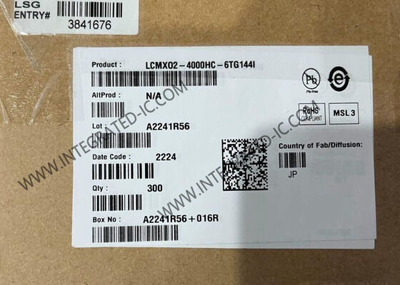 LCMXO2-4000HC-6TG144I 필드 프로그래밍 가능한 게이트 어레이 FPGA 칩 388MHz 속도 540LAB 및 TQFP144 패키지