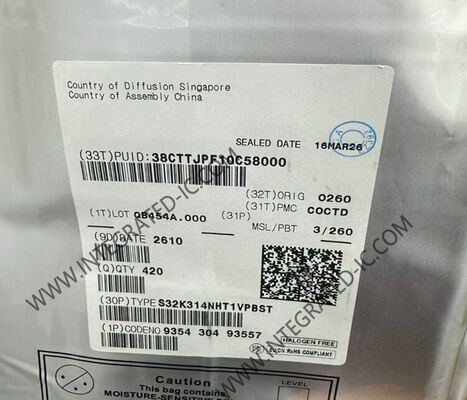 마이크로 컨트롤러 MCU S32K314NHT1VPBST 자동차 160MHz 4MB 플래시 32비트 MCU QFP172