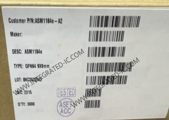 ASM1184E 통합 회로 칩 PCIe 브리지 칩 PCIe x1 Gen2 QFN-64 패키지와 I2C 인터페이스