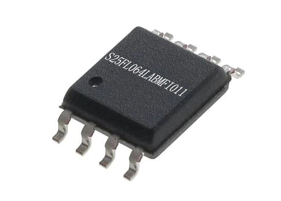 메모리용 IC S25FL064LABMFI011 8-SOIC이 회로칩 64Mbit을 통합하 도 또한 108MHz는 번쩍거립니다