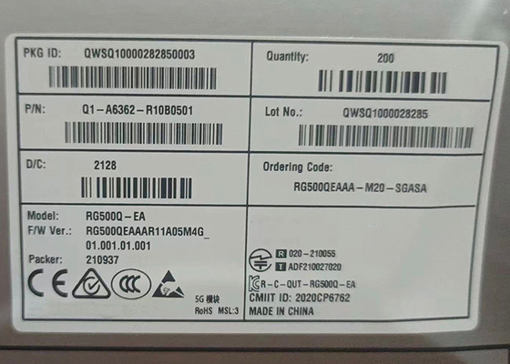RG500Q 하위 6 GHz LGA 5G 모듈, 트랜시버 모듈 6GHz 안테나