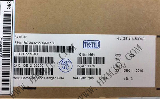 무선 통신 모듈 BCM43236BKML1G 듀얼 밴드 싱글 칩 RF SoC