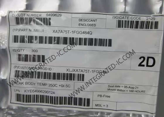 Artix-7 XA 논리 IC XA7A75T-1FGG484Q 75520 르 FPGA - 필드 프로그래머블 게이트 어레이