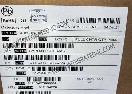 CYPD3171-24LQXQ 통합 회로 칩 EZ-PDTM CCG3PA USB 타입 C 포트 컨트롤러